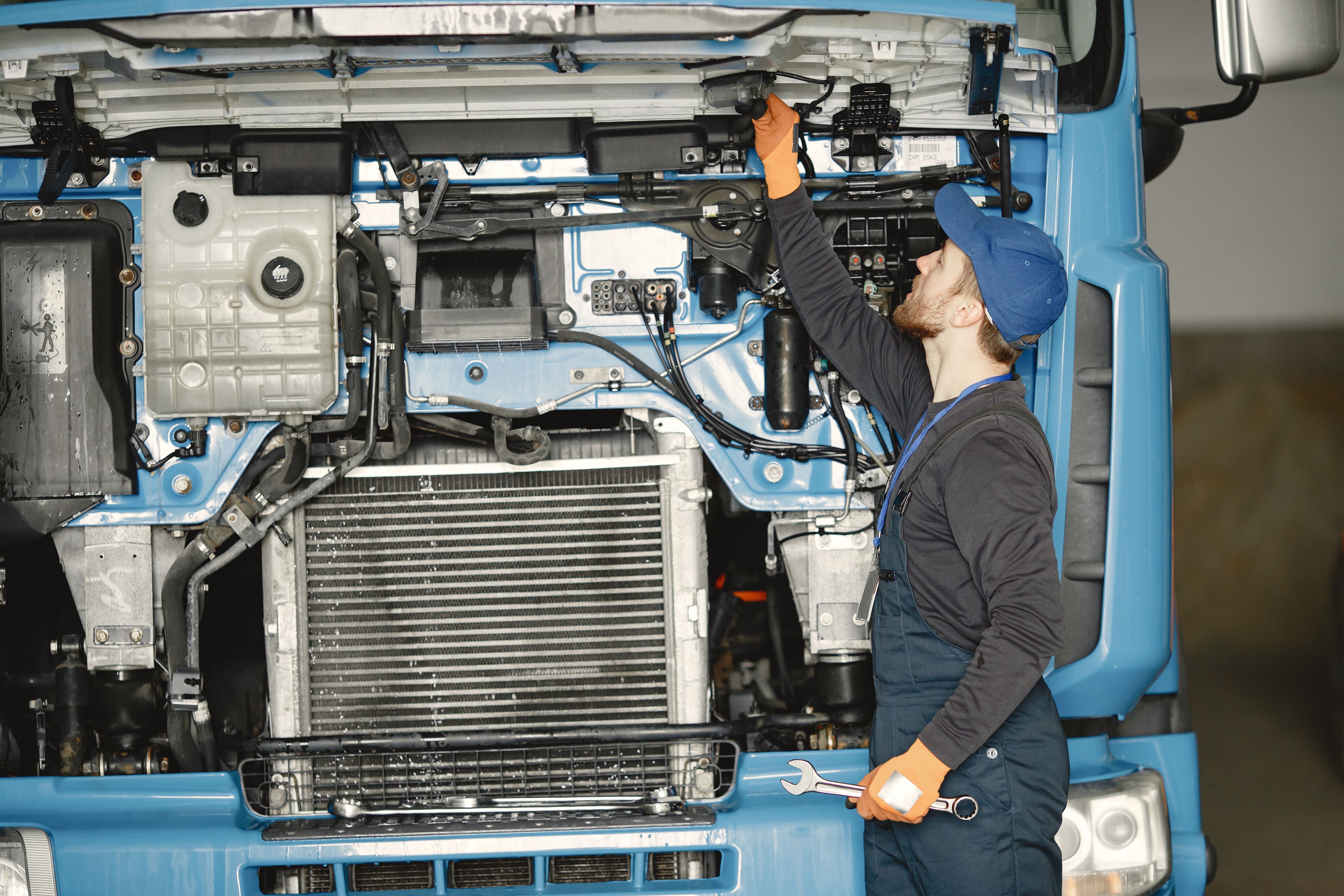 Equipment maintenance work at a client site in Karachi
